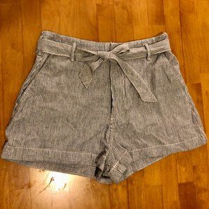 High-waisted railroad stripe shorts. NWT!